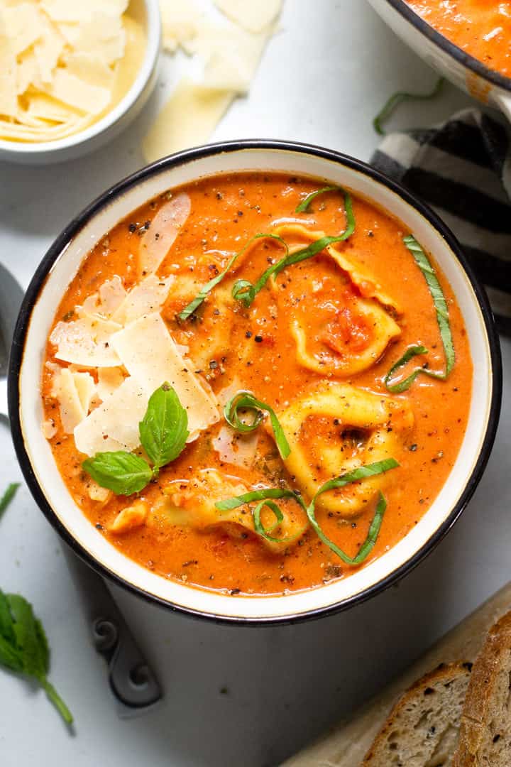 Creamy Tomato Basil Tortellini Soup Recipes Dandk Organizer