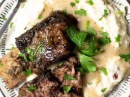 Slow Cooker Beer Braised Beef Short Ribs