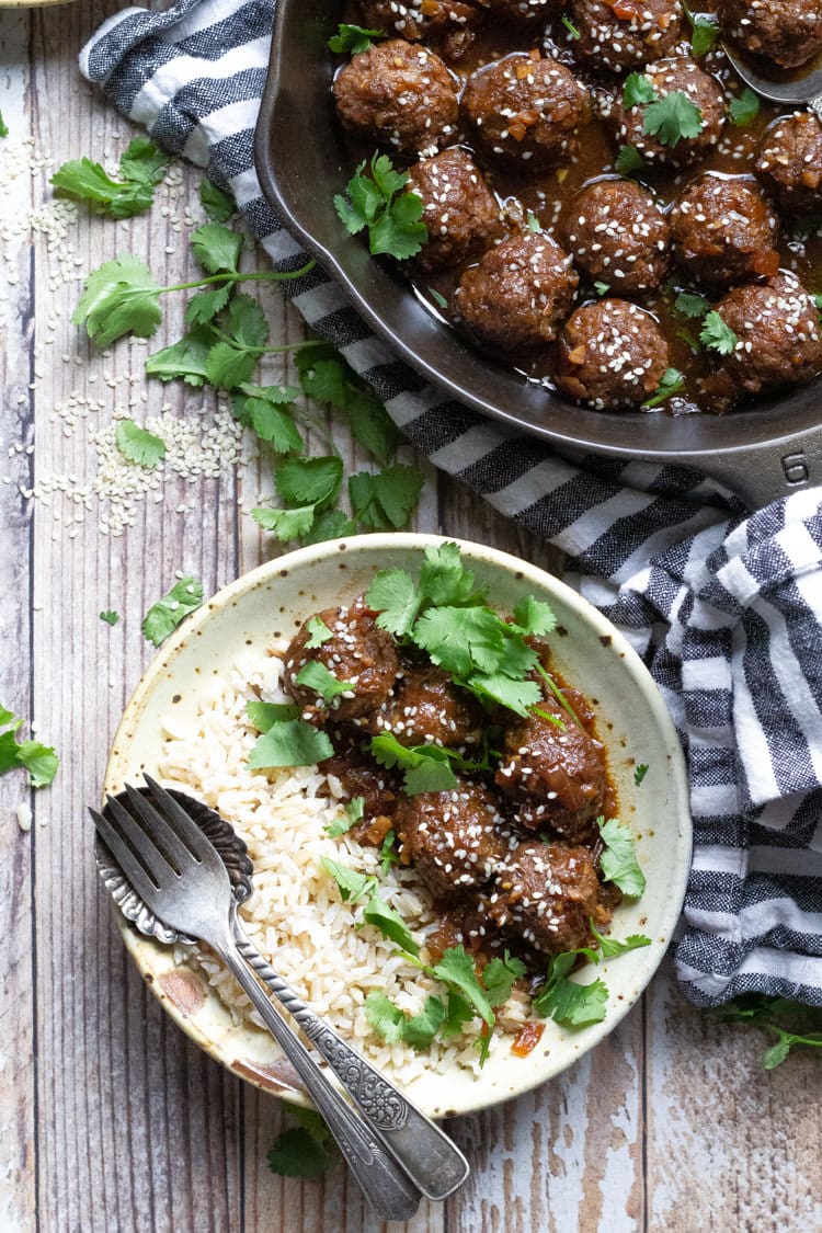 Baked Korean Beef Meatballs Midwest Foodie