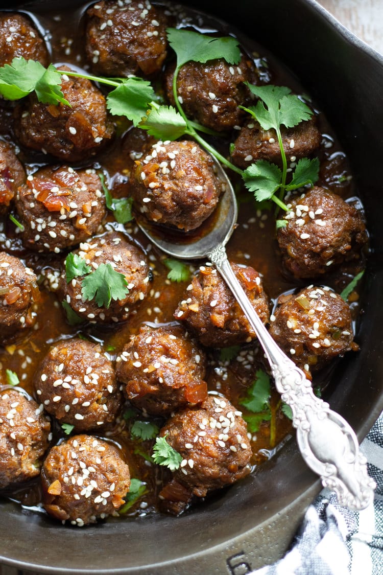 Baked Korean Beef Meatballs | Midwest Foodie