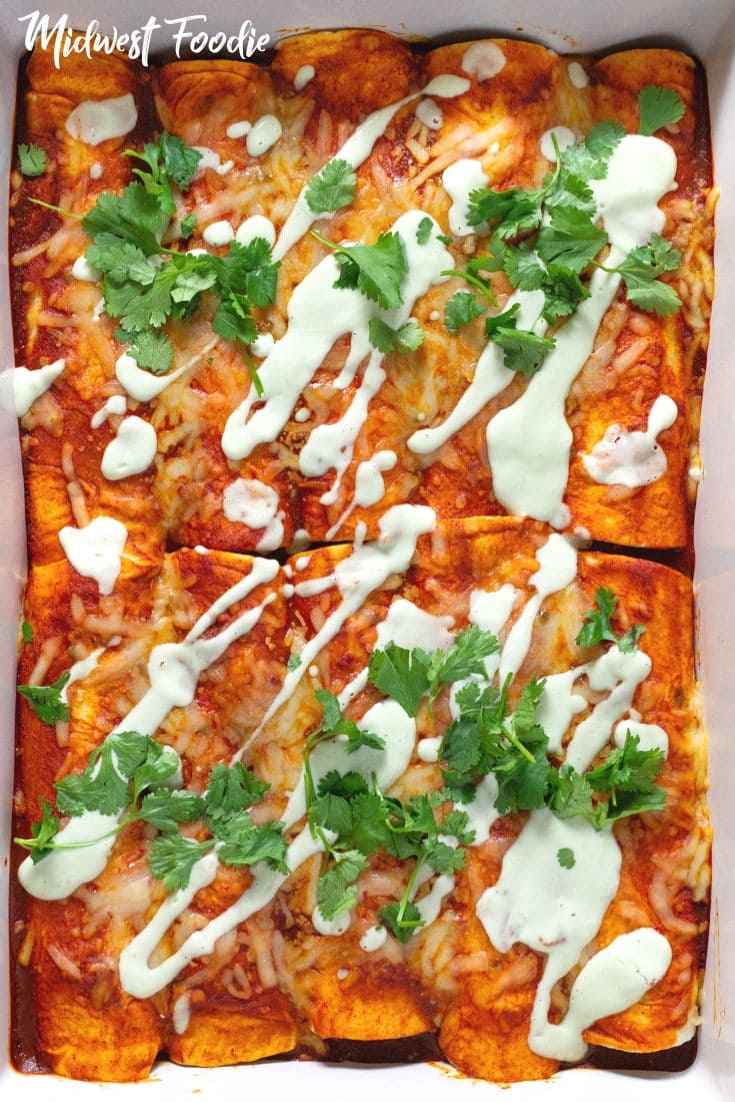 Slow Cooker Shredded Beef Enchiladas | Midwest Foodie