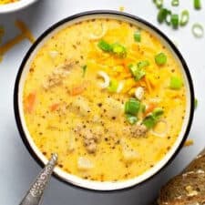 Beer Cheese Potato Soup with Sausage-image