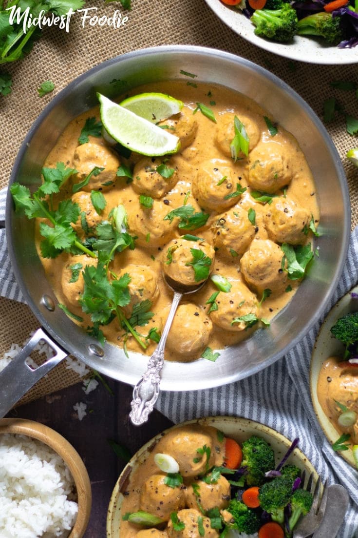 Thai Chicken Meatballs | Midwest Foodie #midwestfoodie #healthy #mealprep