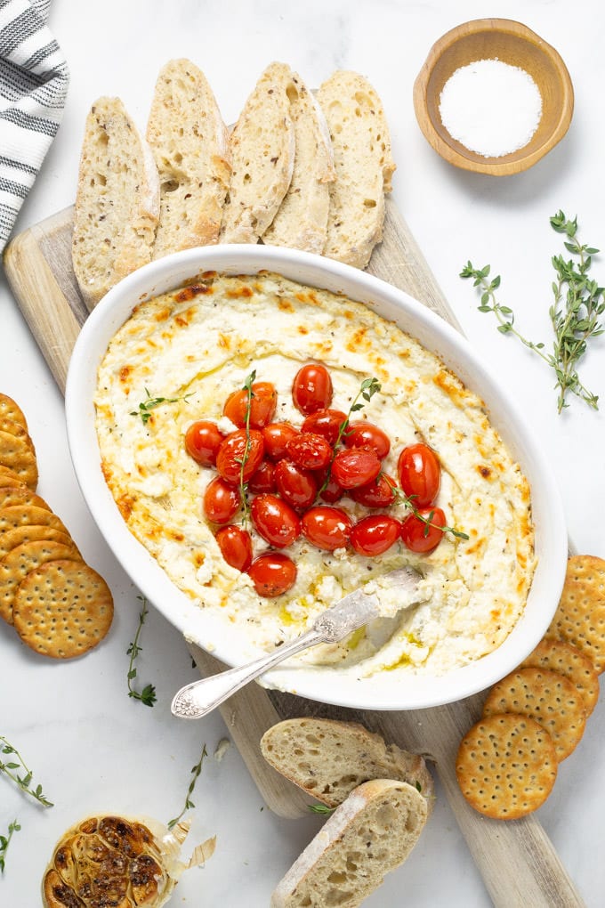 Roasted Garlic Goat Cheese Dip Midwest Foodie