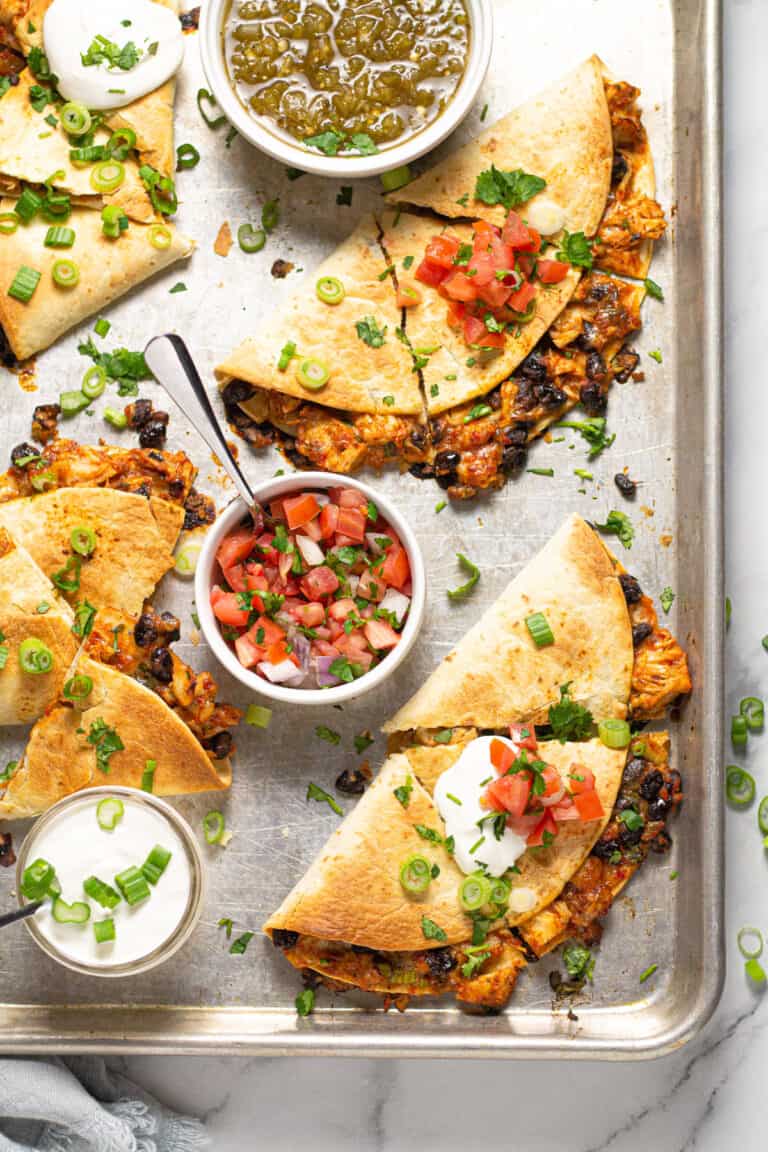 Easy Oven Baked Sheet Pan Quesadillas