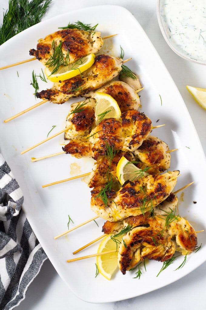 Greek Chicken Kebabs