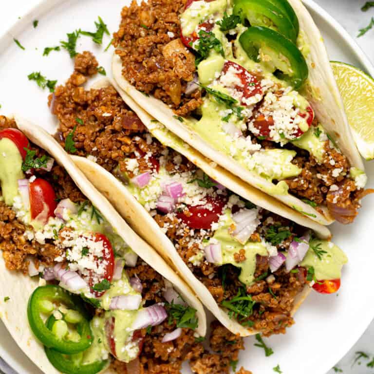Vegan Quinoa Walnut Tacos
