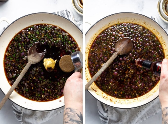 Collage of photos showing how to make Korean Cauliflower Lettuce Wraps