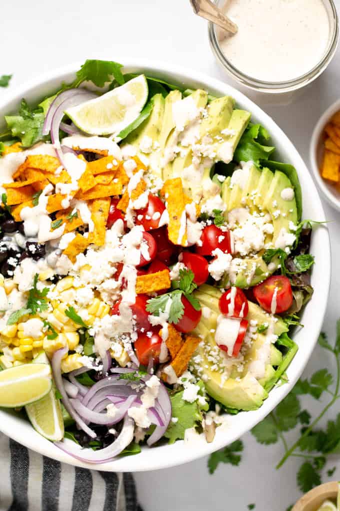 Southwest Salad with Creamy Homemade Dressing | Midwest Foodie