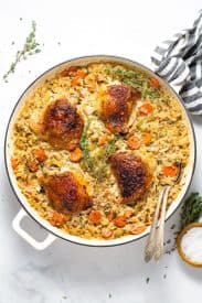 Easy Chicken & Rice Casserole - NO CONDENSED SOUP | Midwest Foodie