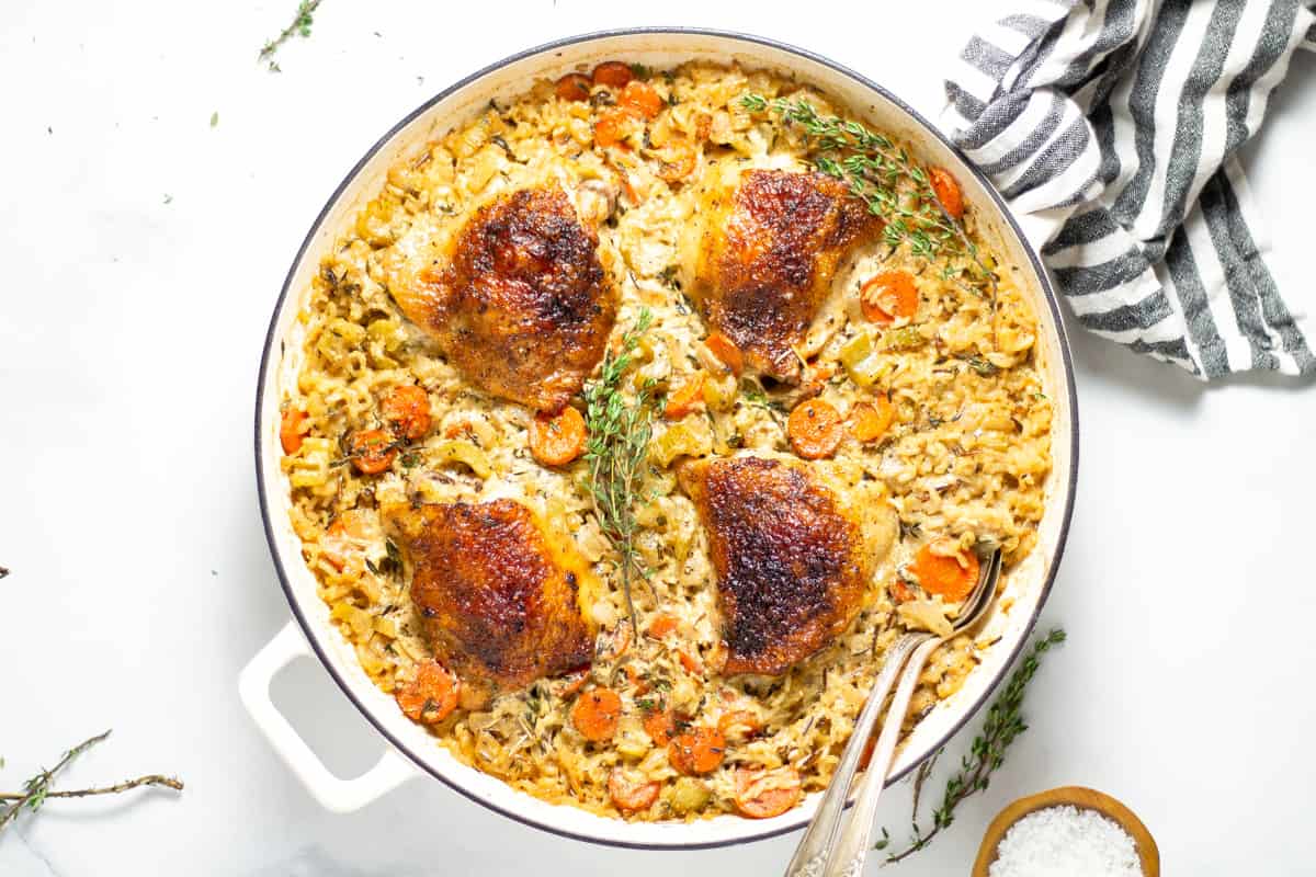 The Best Chicken Rice Casserole Recipe NO CONDENSED SOUP Midwest Foodie