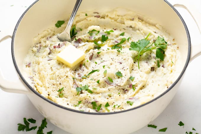 Garlic mashed potatoes.