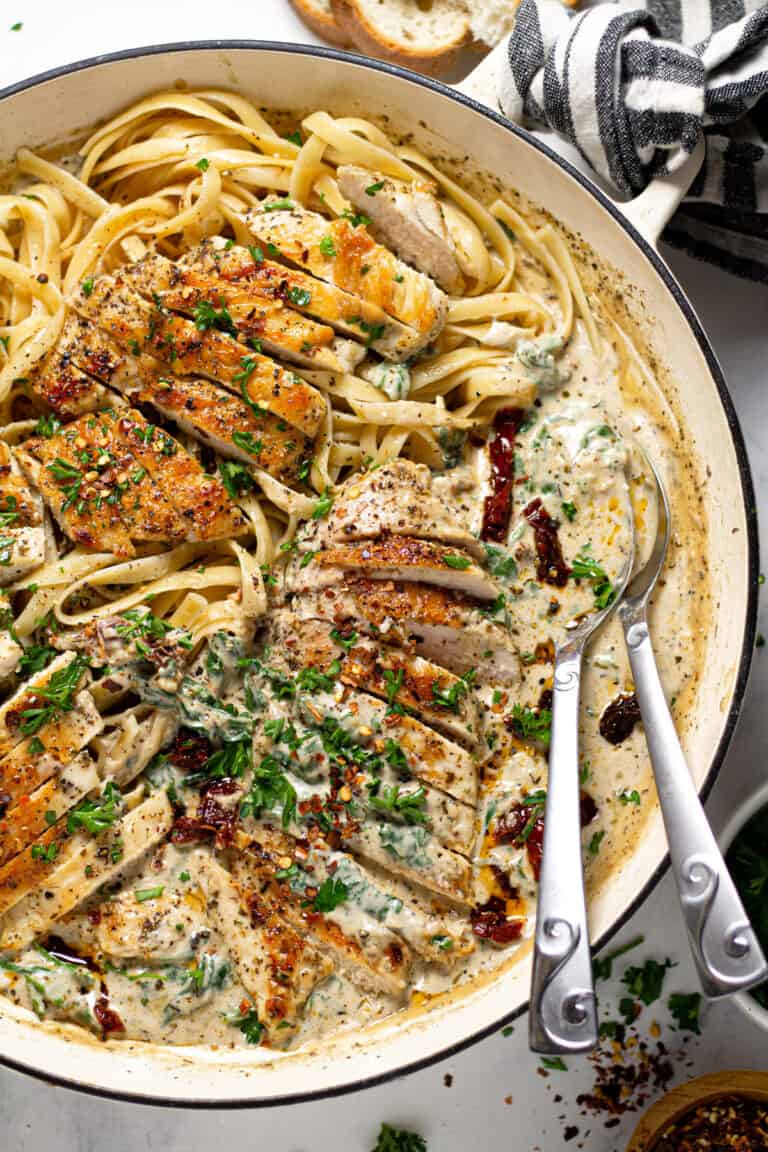 30 Minute Creamy Tuscan Chicken Pasta