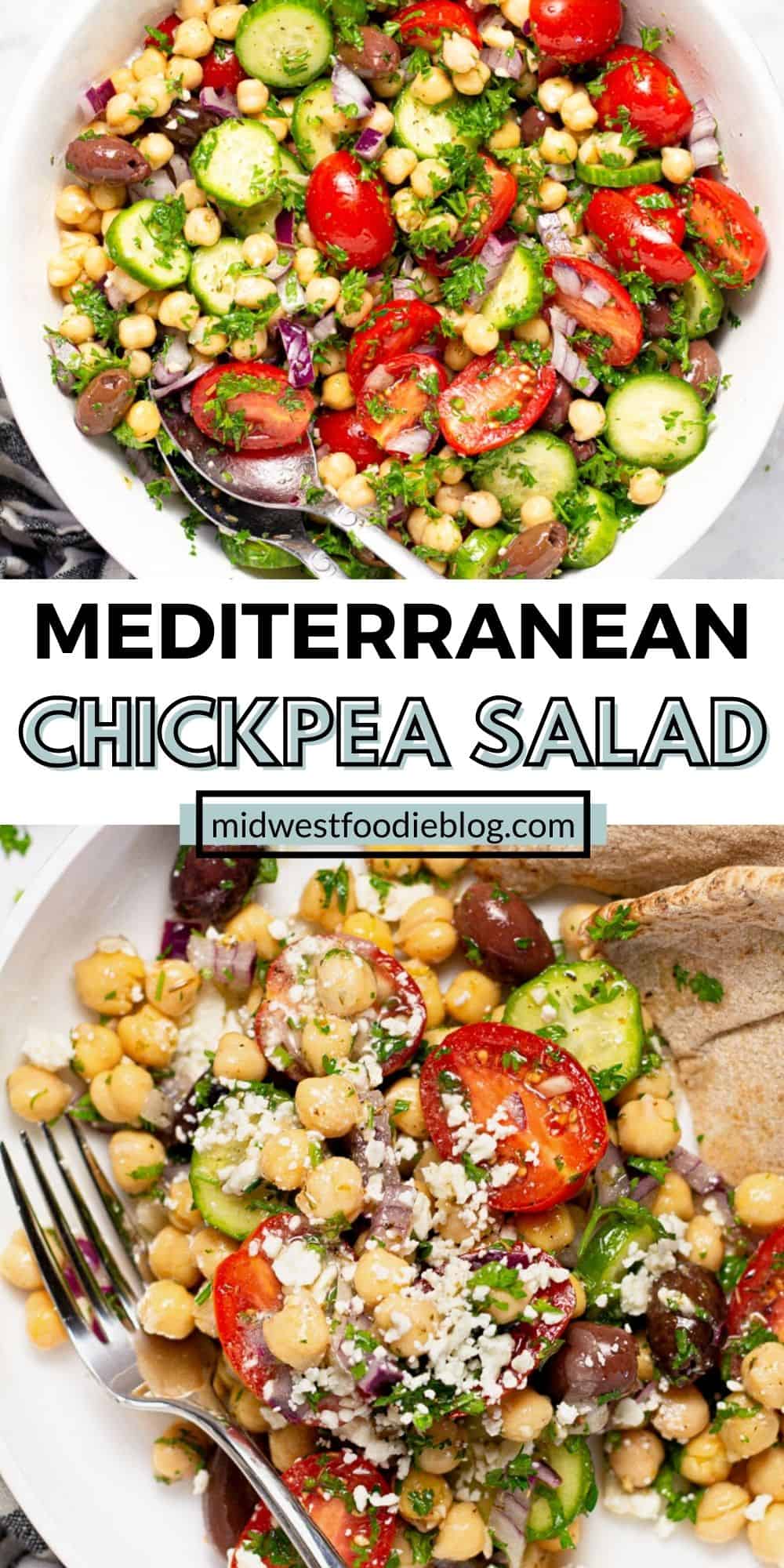 Mediterranean Garbanzo Bean Salad | Midwest Foodie