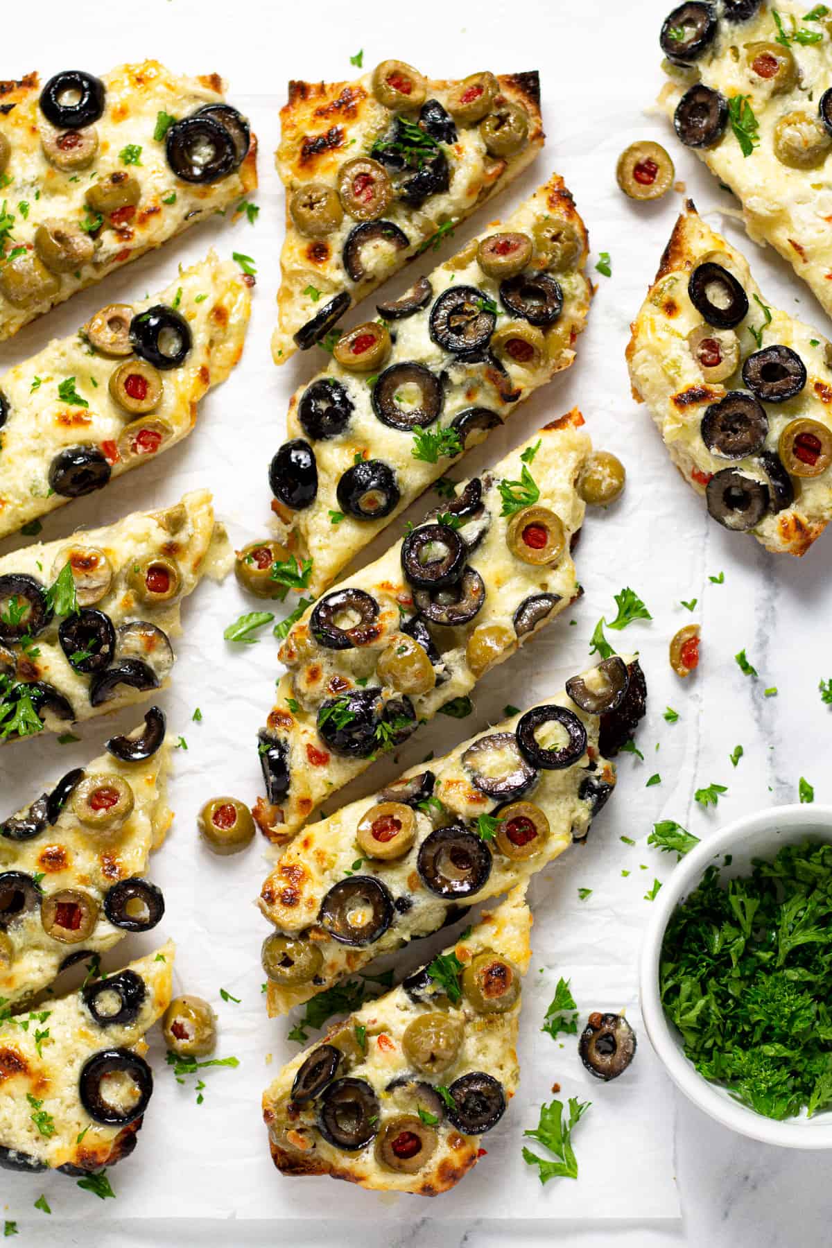 Easy Olive Cheese Bread Appetizer