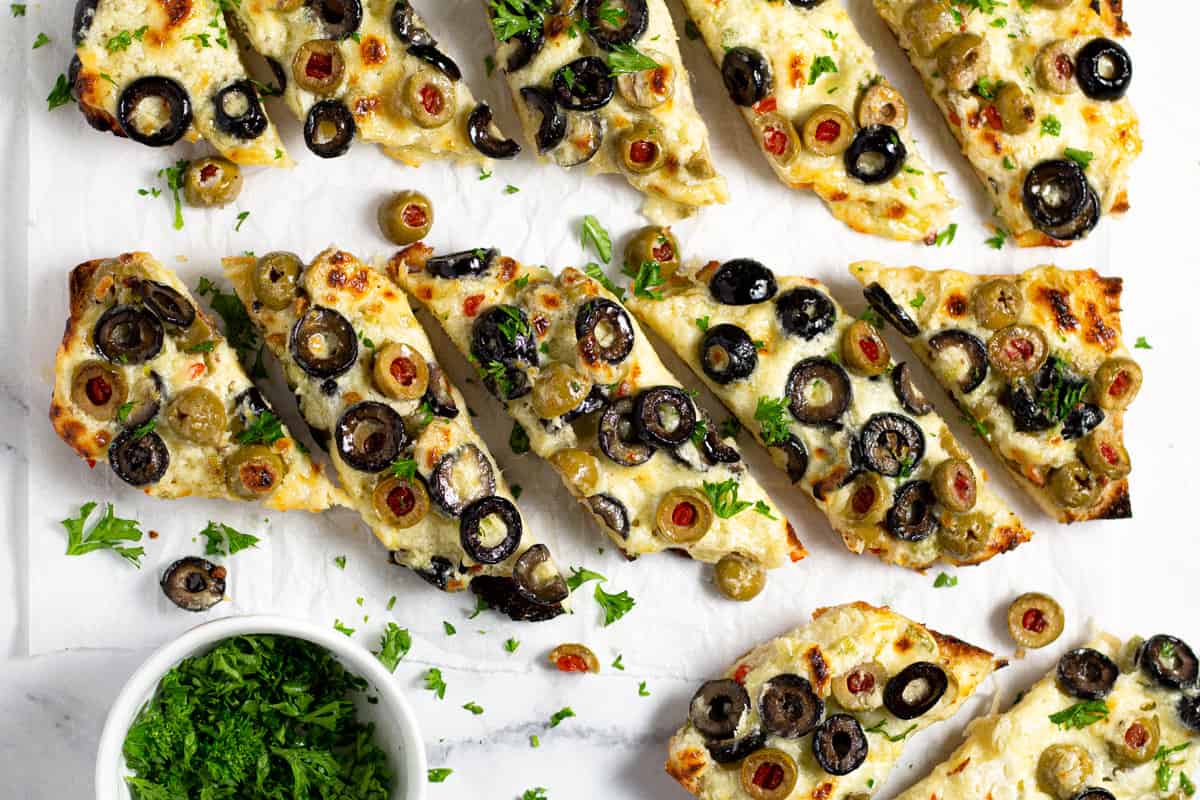 Easy Olive Cheese Bread Appetizer