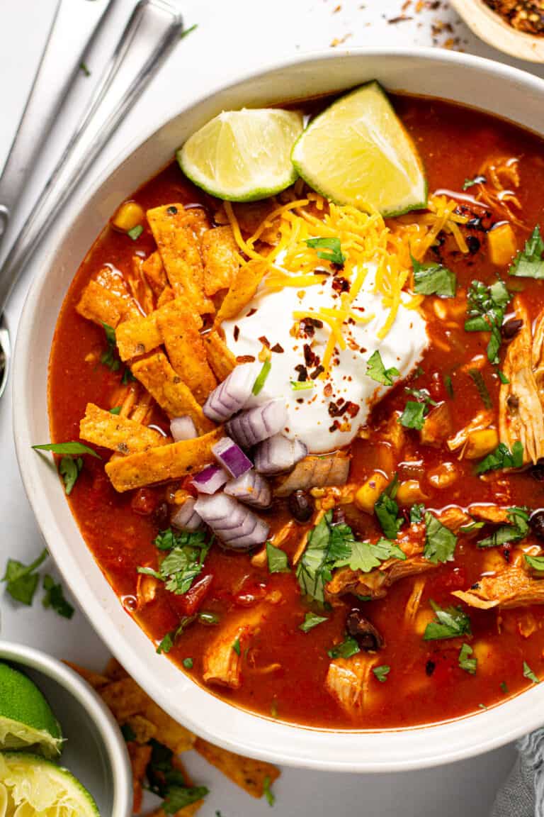 30 Minute One Pot Chicken Tortilla Soup Recipe