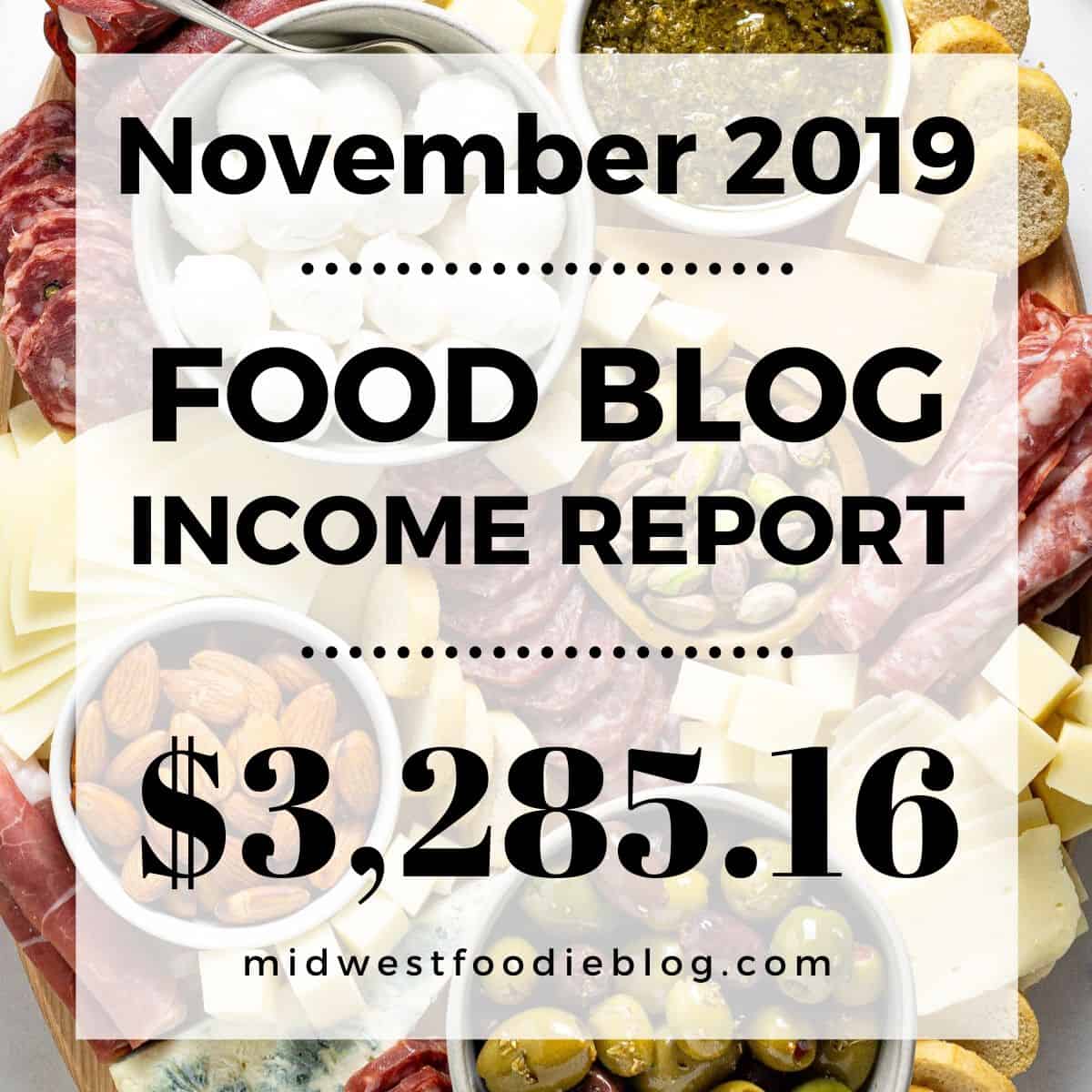 Food Blog Income Report November 2019