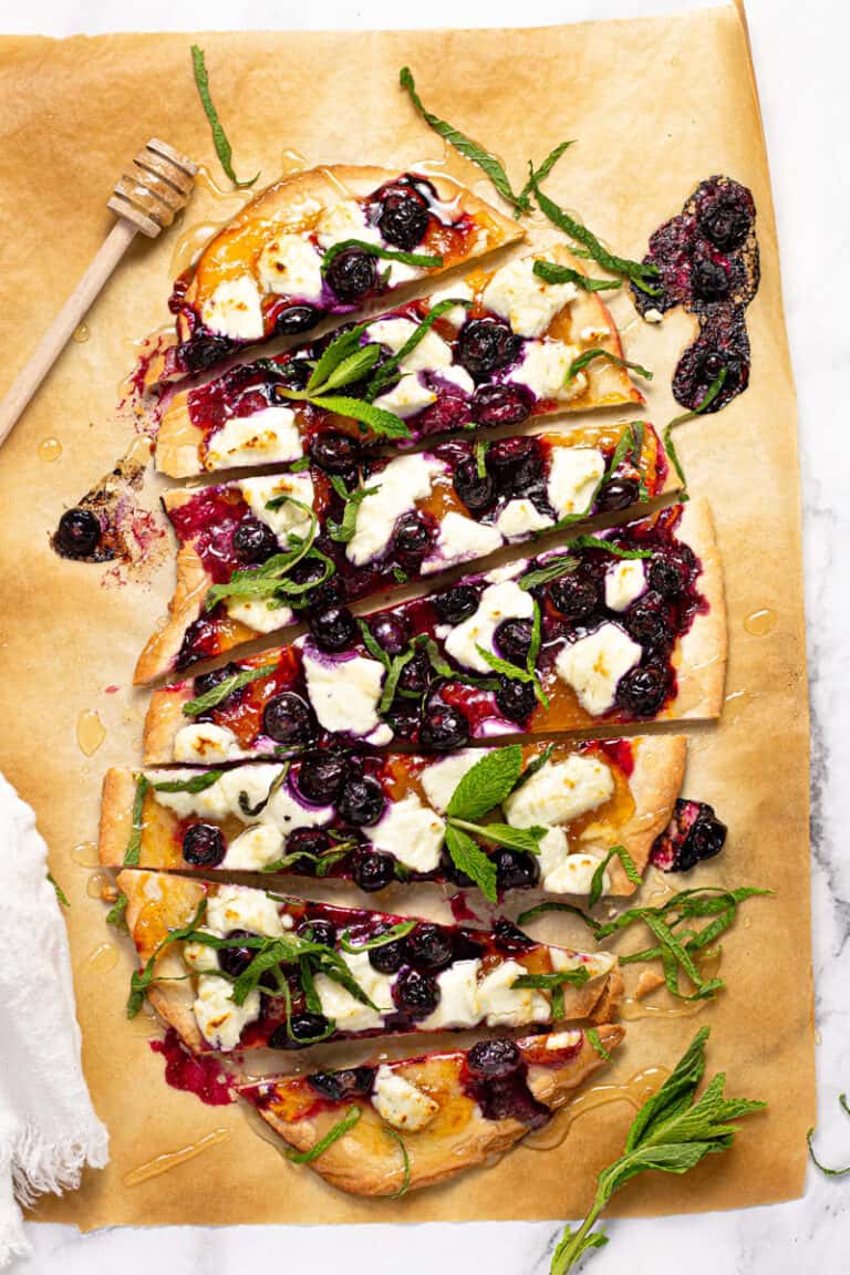 Blueberry Flatbread with Goat Cheese - Midwest Foodie