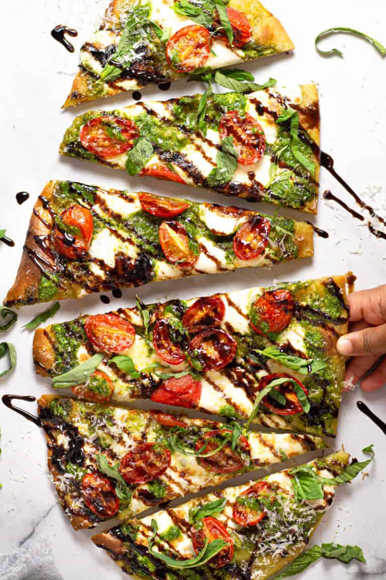 Caprese Flatbread - Midwest Foodie