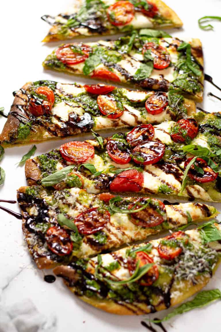 Caprese Flatbread - Midwest Foodie