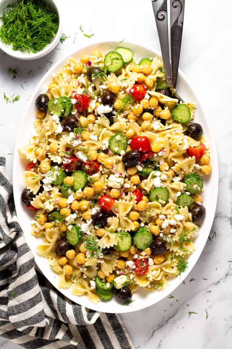 Chickpea Pasta Salad - Midwest Foodie