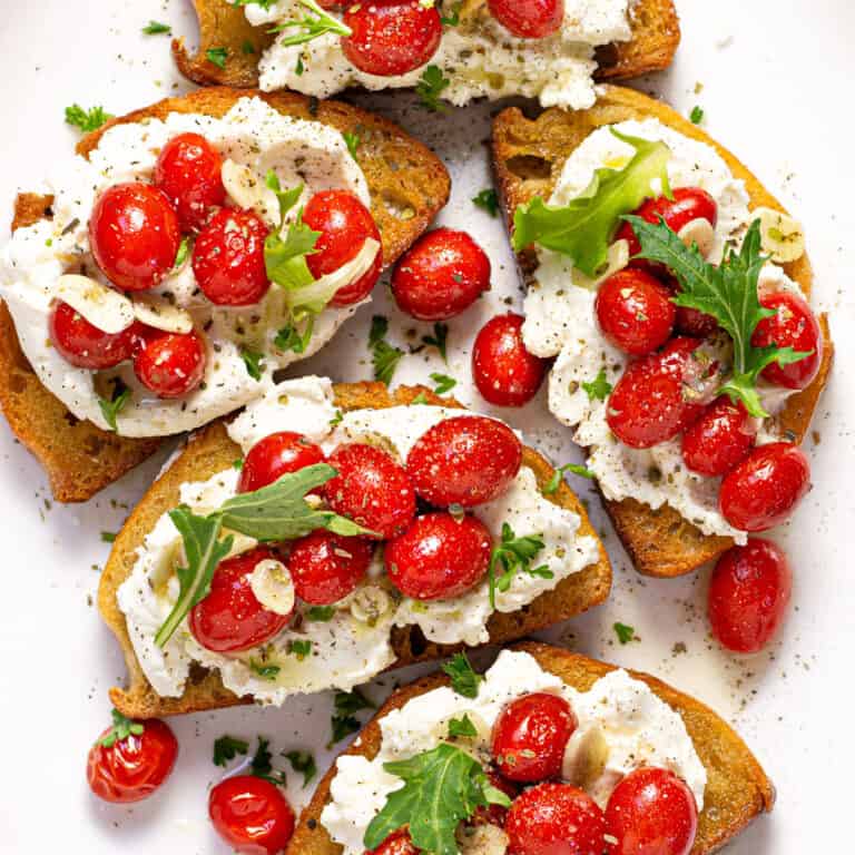 Ricotta Toast with Roasted Tomatoes