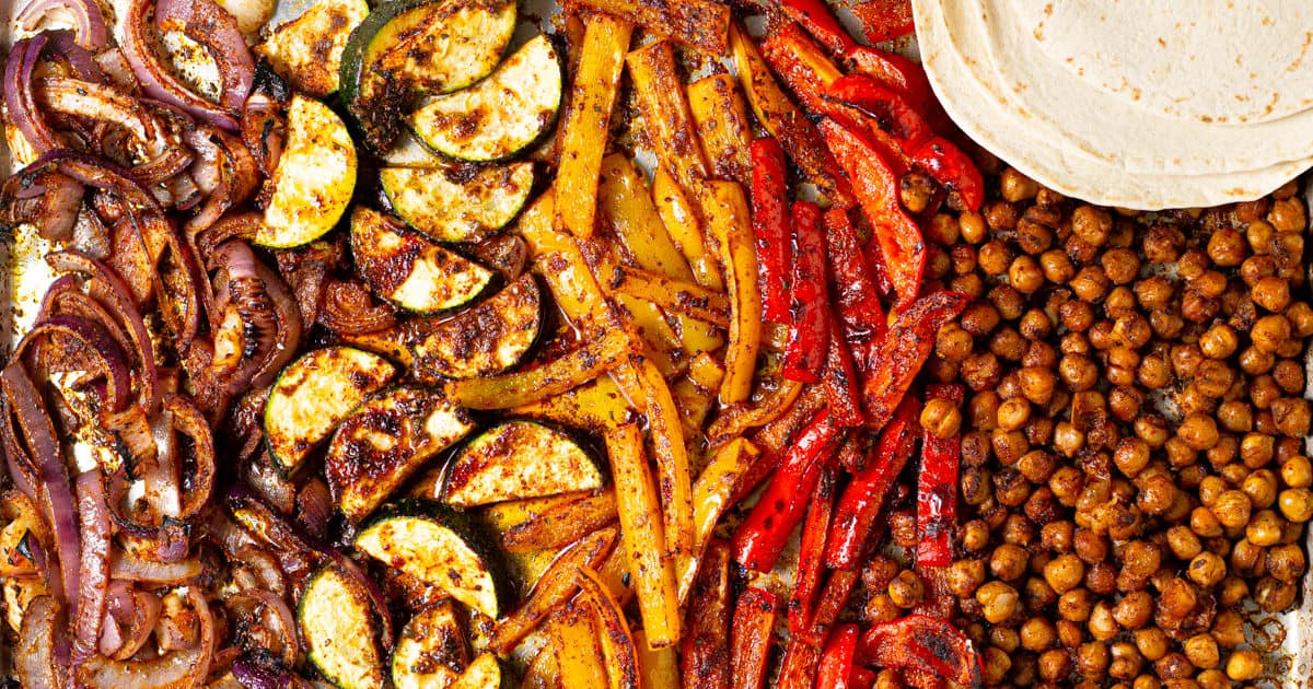 Sheet Pan Chickpea Fajitas Midwest Foodie