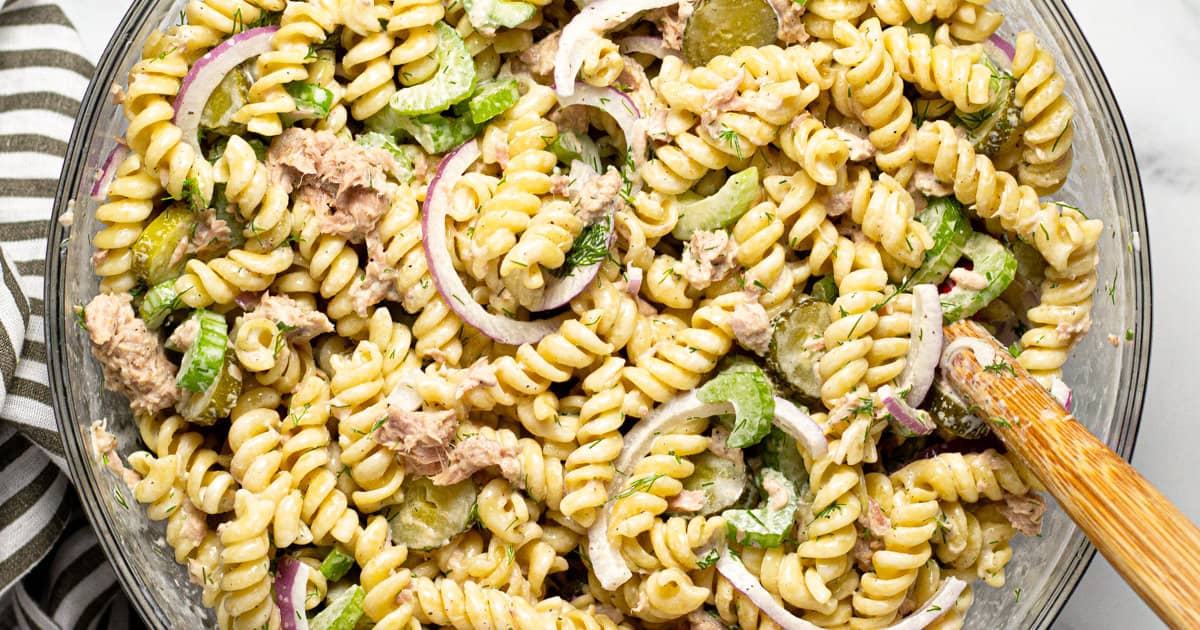20 Minute Tuna Pasta Salad Recipe - Midwest Foodie