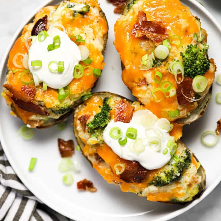 Broccoli Cheddar Twice Baked Potatoes