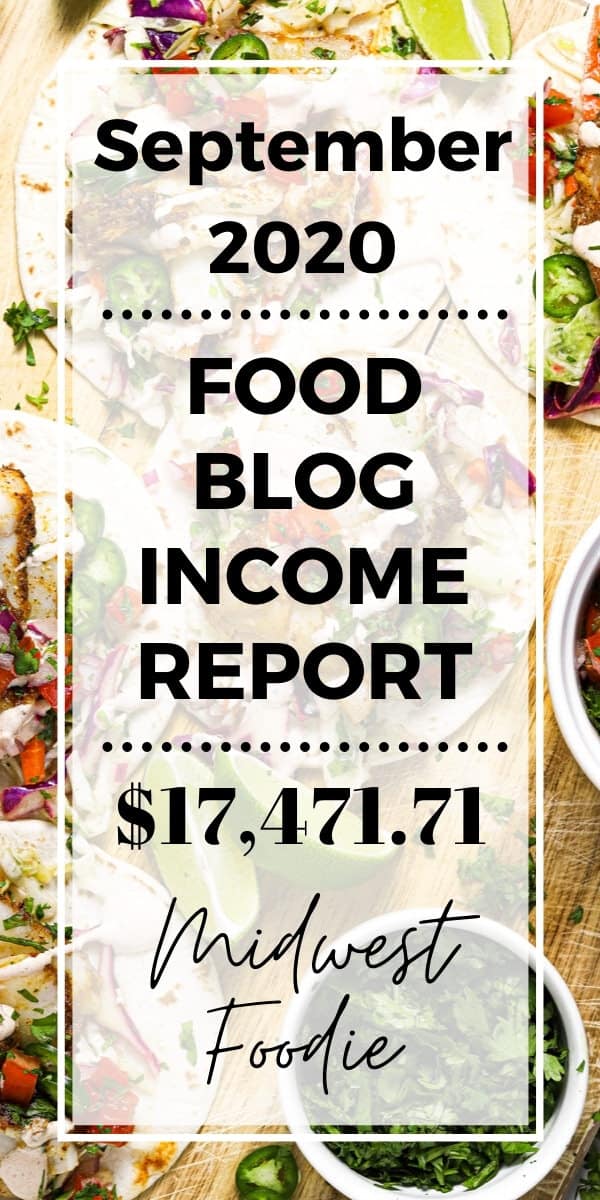 Food Blog Income Report September 2020 - Midwest Foodie