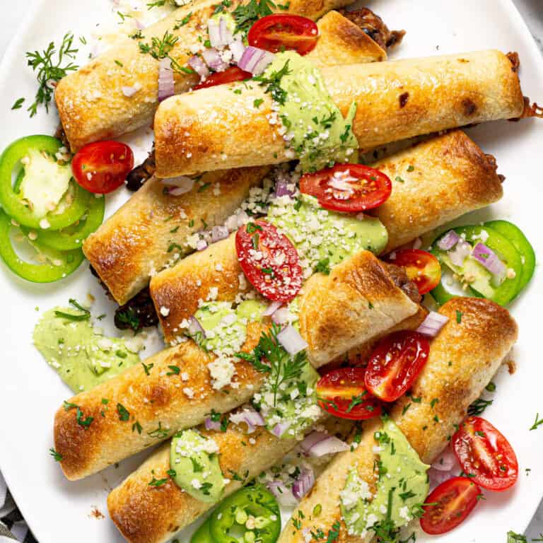 Baked Black Bean Flautas (Taquitos)