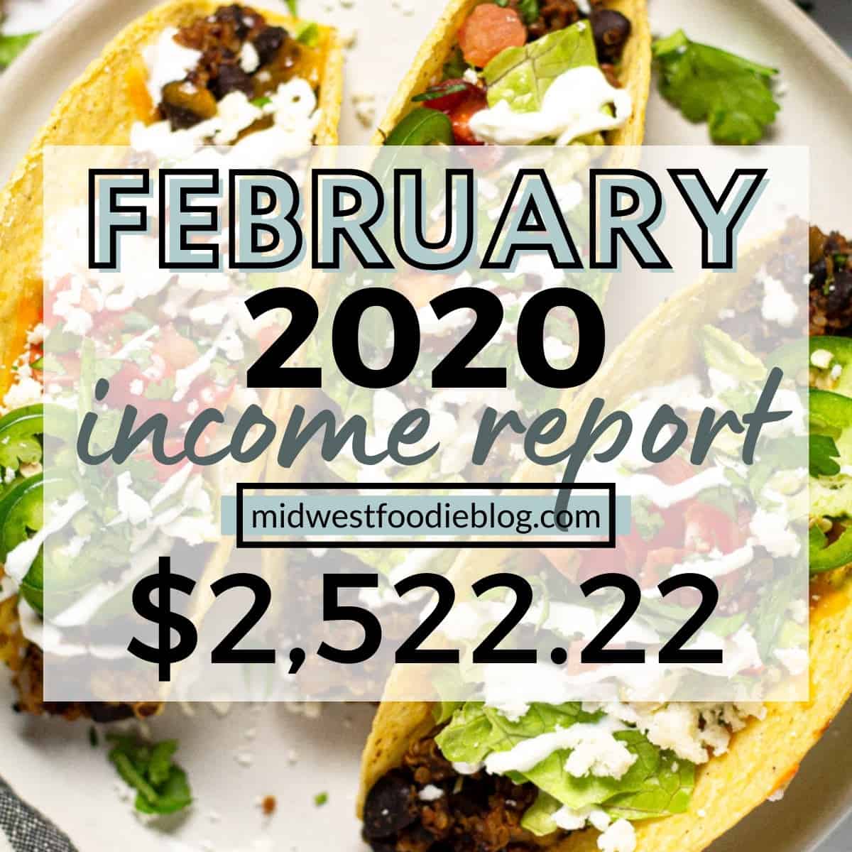 Food Blog Income Report February 2020