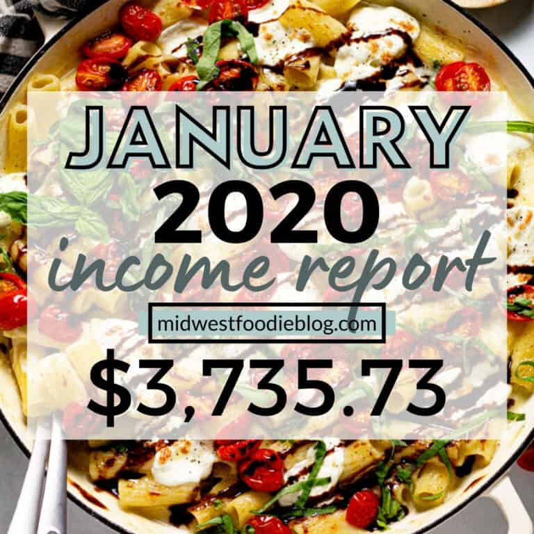 Food Blog Income Report January 2020