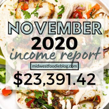 Food Blog Income Report November 2020 - Midwest Foodie