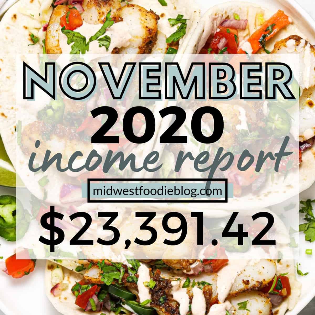 Food Blog Income Report November 2020