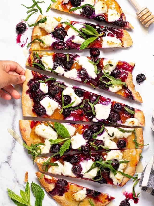 Blueberry Goat Cheese Flatbread