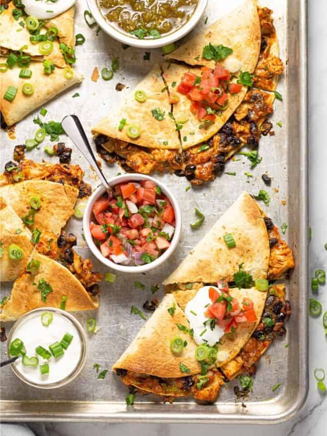 Crispy Chicken Quesadillas