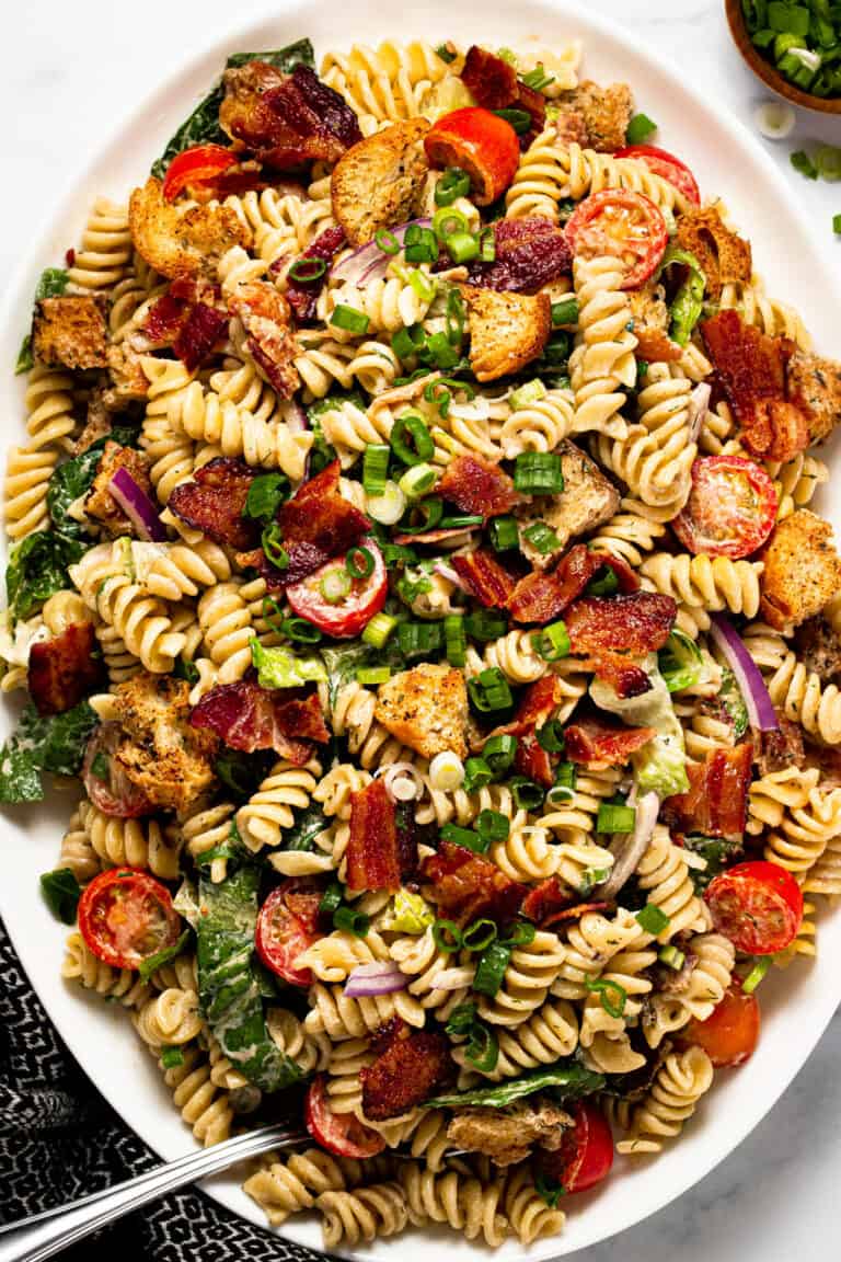 30 Minute BLT Pasta Salad - Midwest Foodie