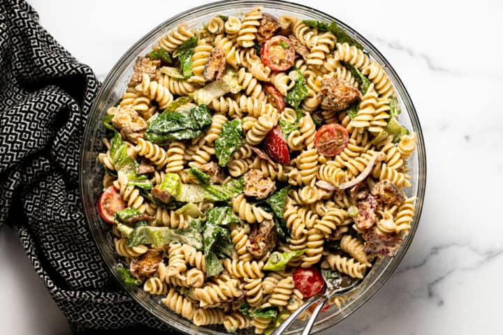 30 Minute BLT Pasta Salad - Midwest Foodie