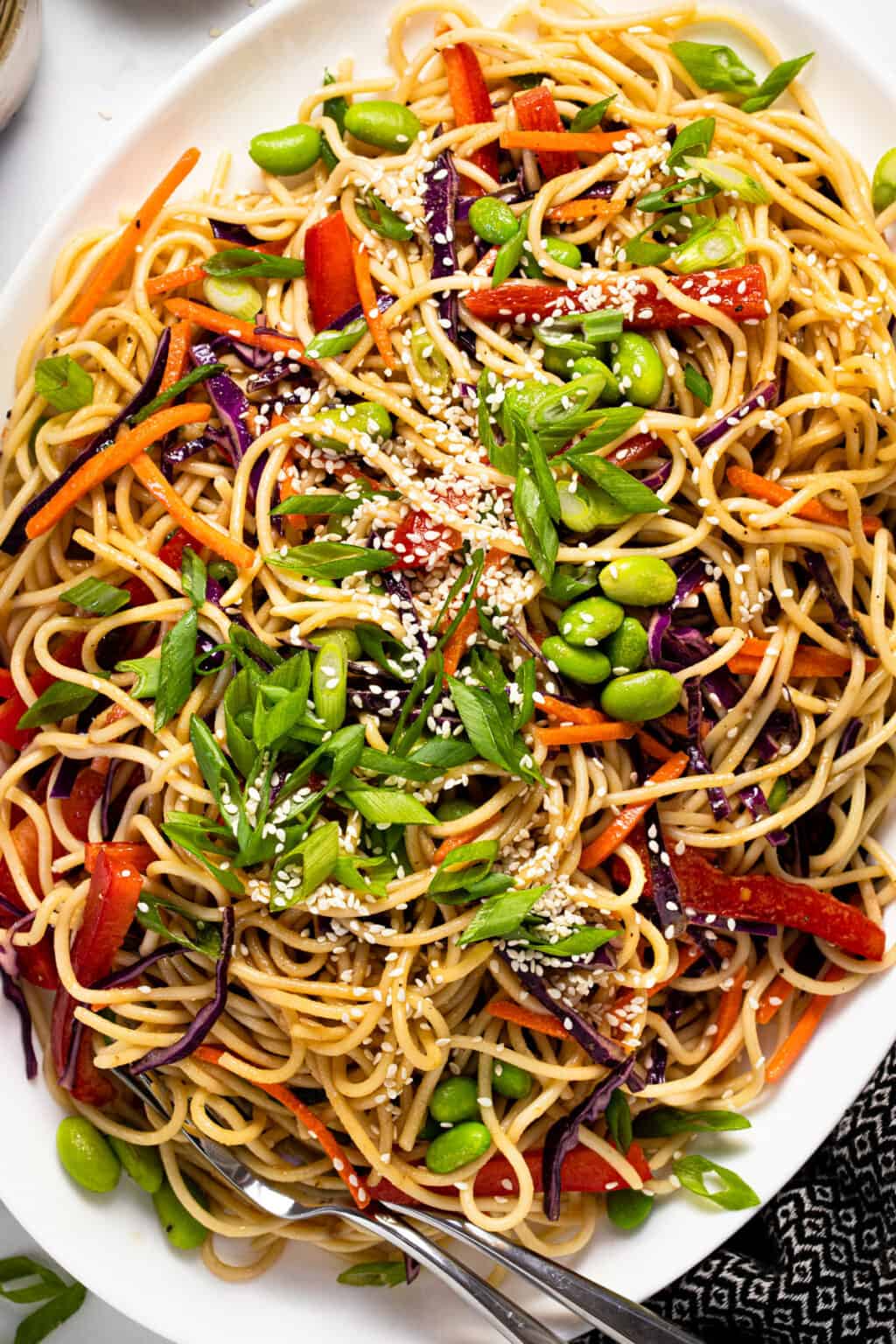 25 Minute Sesame Noodle Salad [Vegan!] - Midwest Foodie