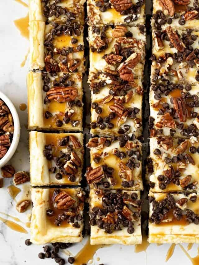 Turtle Cheesecake Bars