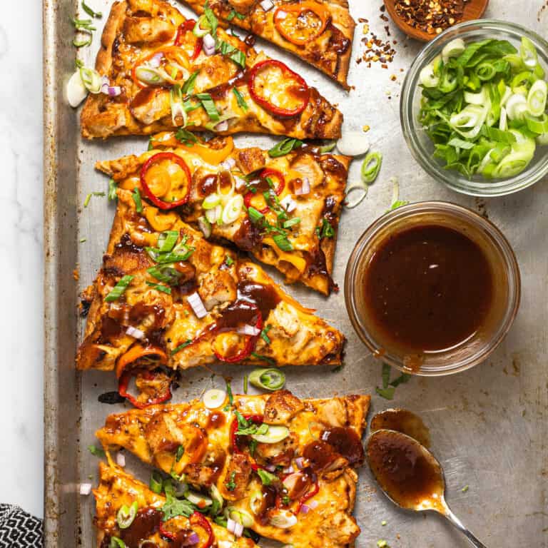 5 Ingredient BBQ Chicken Flatbread