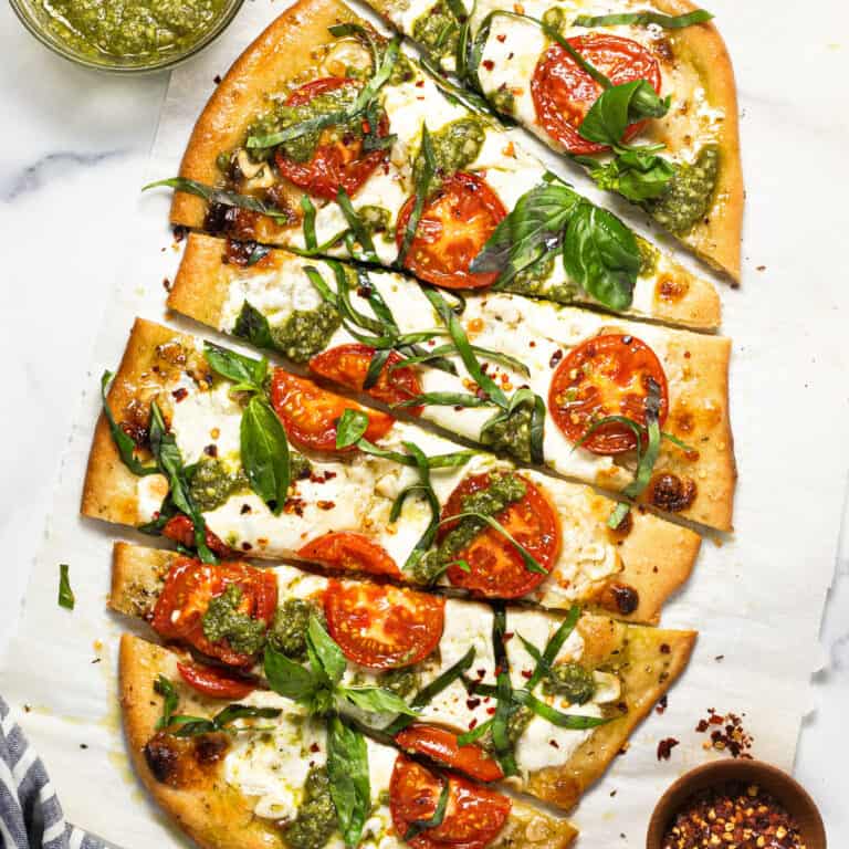 20 Minute Margherita Flatbread