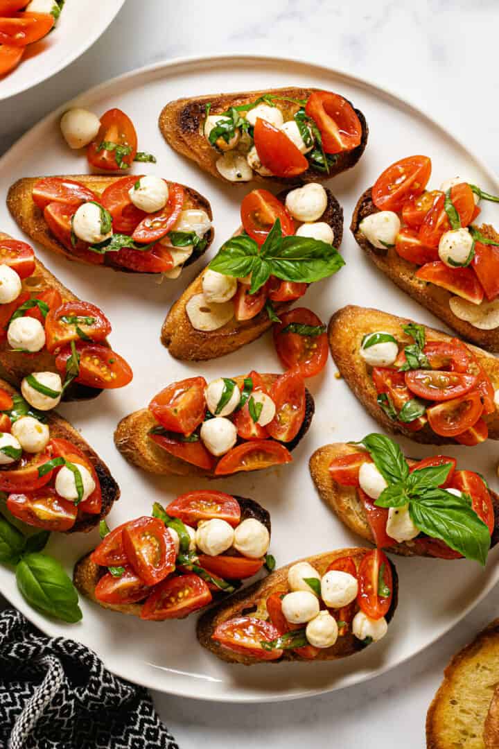 10 Minute Bruschetta with Mozzarella - Midwest Foodie