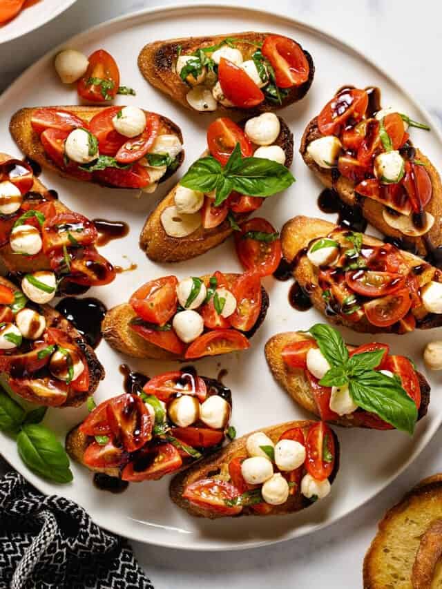 10 Minute Bruschetta with Mozzarella