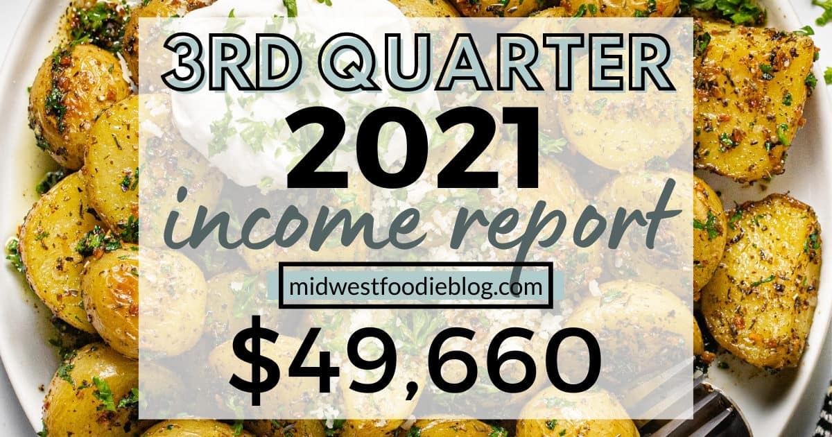 Food Blog Income Report - 3rd Quarter 2021 - Midwest Foodie