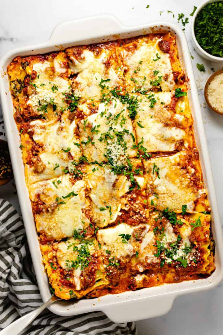 The Easiest Cottage Cheese Lasagna - Midwest Foodie