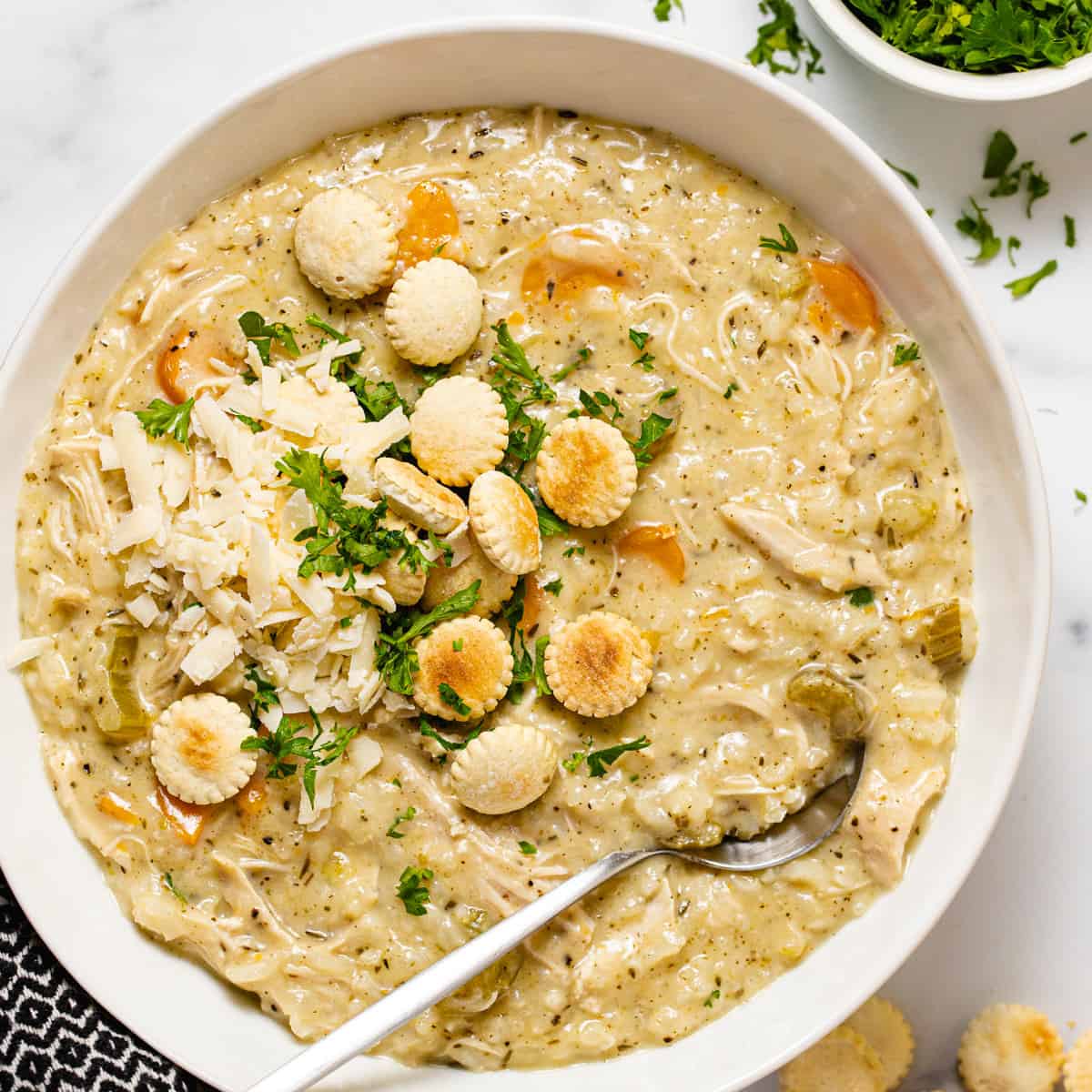 Creamy Instant Pot Chicken Soup with Rice