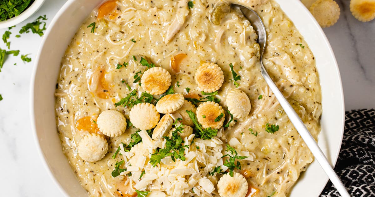 Creamy Instant Pot Chicken Soup with Rice - Midwest Foodie